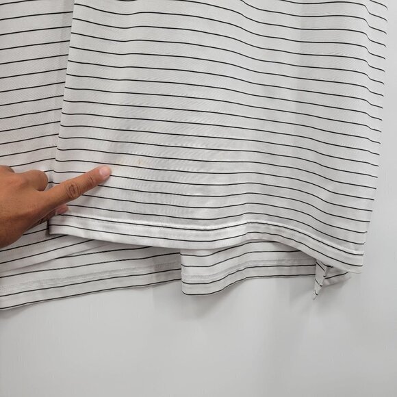 Adidas Climacool Golf Stripe Polo Shirt Big Tall Henley Short Sleeve 2XL Mens - Picture 8 of 16